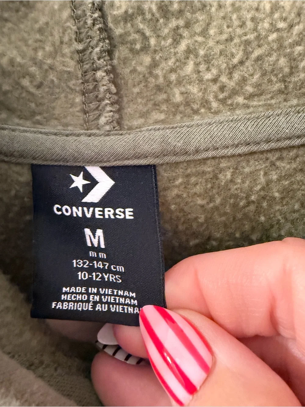 Converse Olive Green Pullover Hoodie with Small Chest Logo
